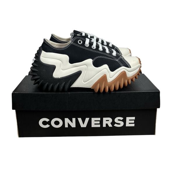 Converse Run Star Motion Platform Low Black Egret Men Unisex Casual Shoe 172895C - Picture 1 of 11